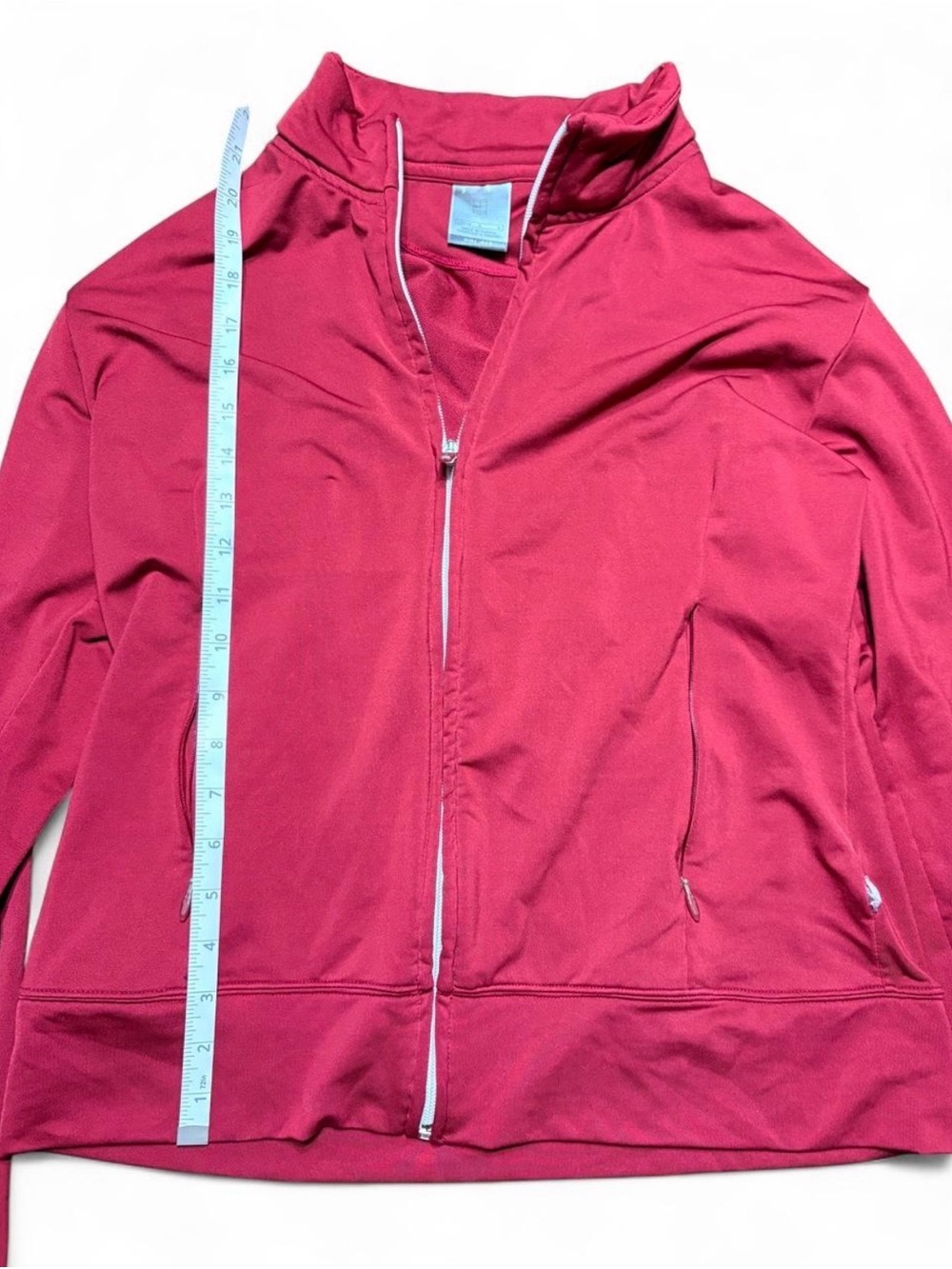 Nike Dri-FIT Women’s L Tennis Track Jacket Red Full Zip Athletic Pickleball Gym